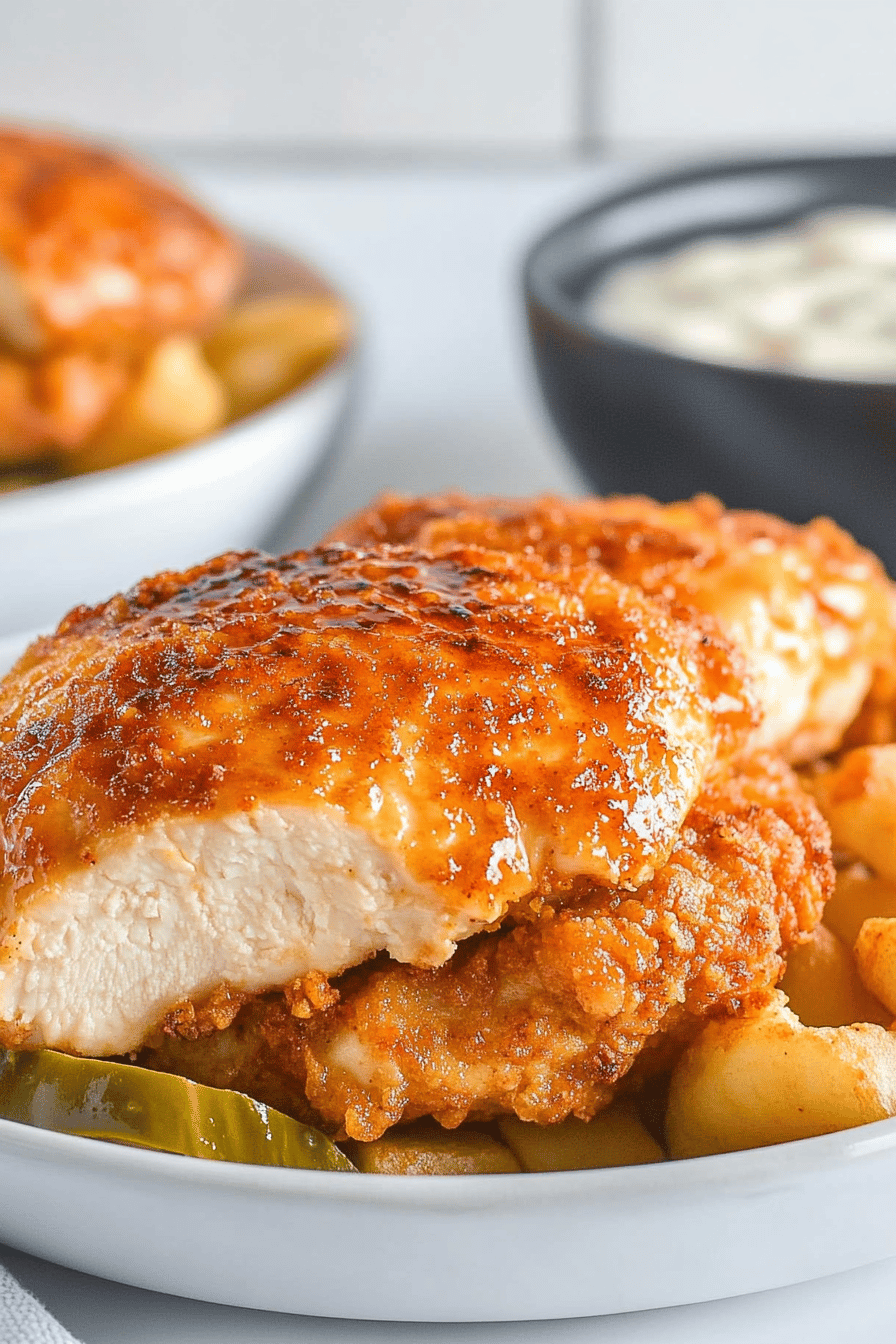 Air Fryer Chicken Breasts ingredients organized and measured on kitchen counter