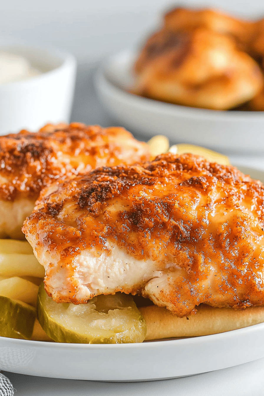 Air Fryer Chicken Breasts ingredients organized and measured on kitchen counter