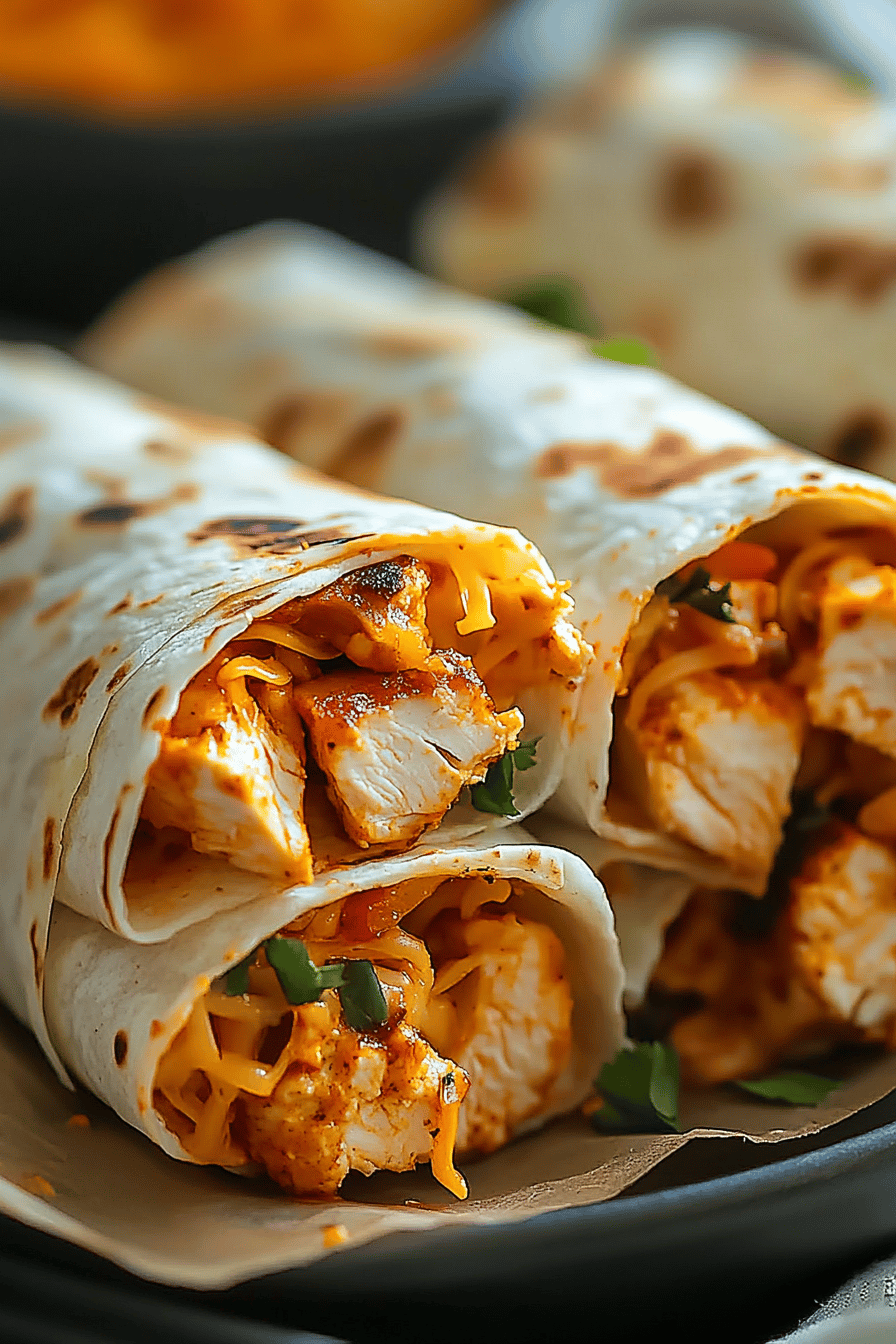 Air Fryer Chicken Wraps final dish beautifully presented and ready to serve