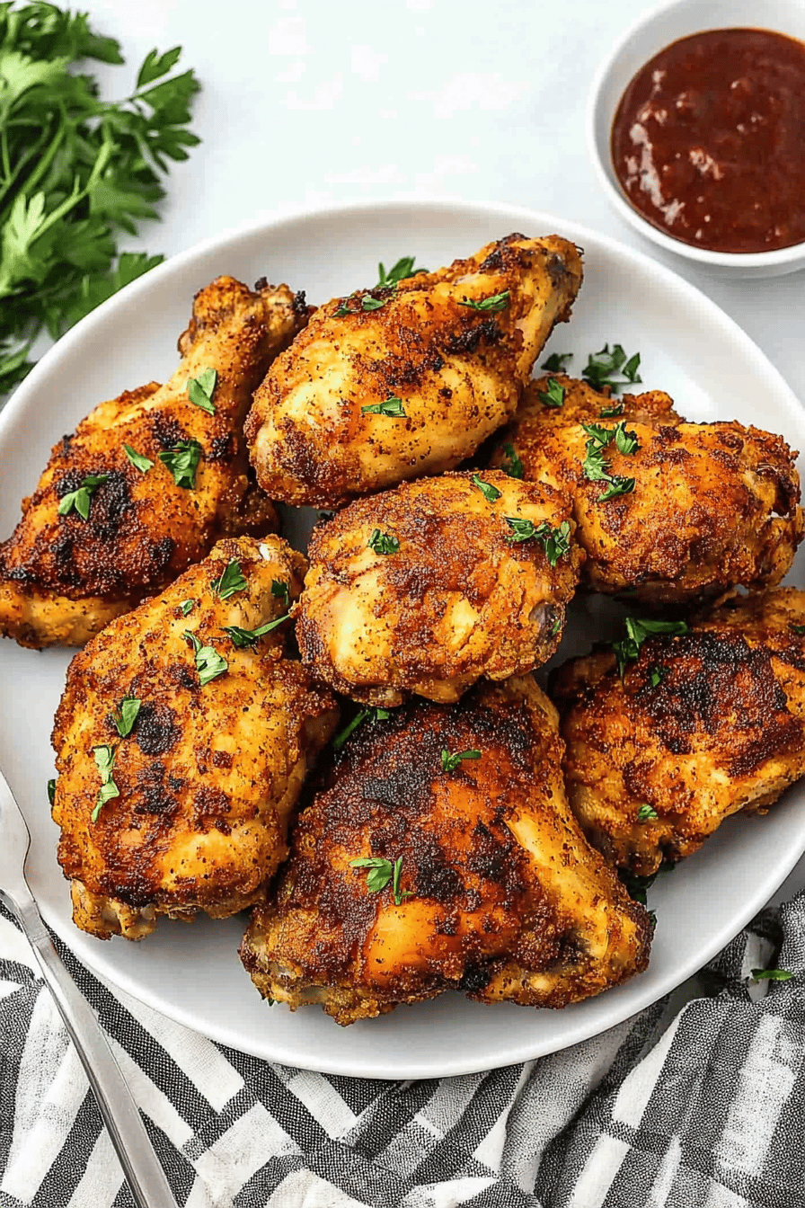 Air Fryer Fried Chicken Recipe final dish beautifully presented and ready to serve