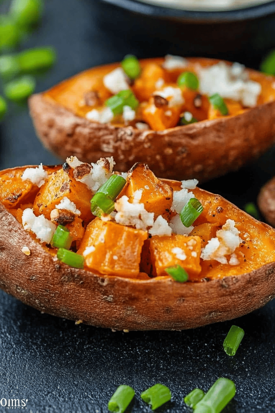 Air Fryer Sweet Potatoes ingredients organized and measured on kitchen counter