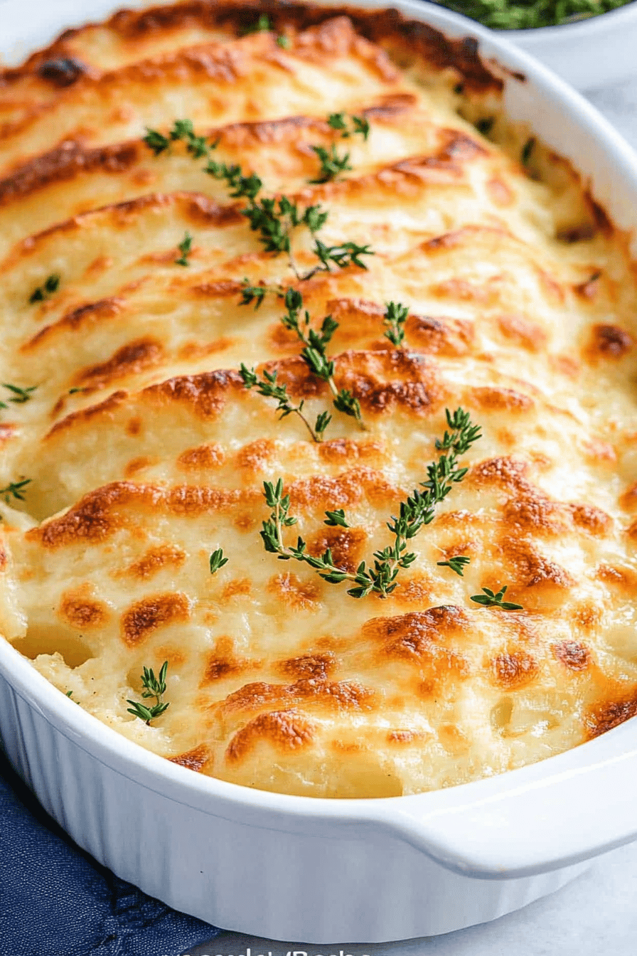 Au Gratin Potatoes Recipe final dish beautifully presented and ready to serve