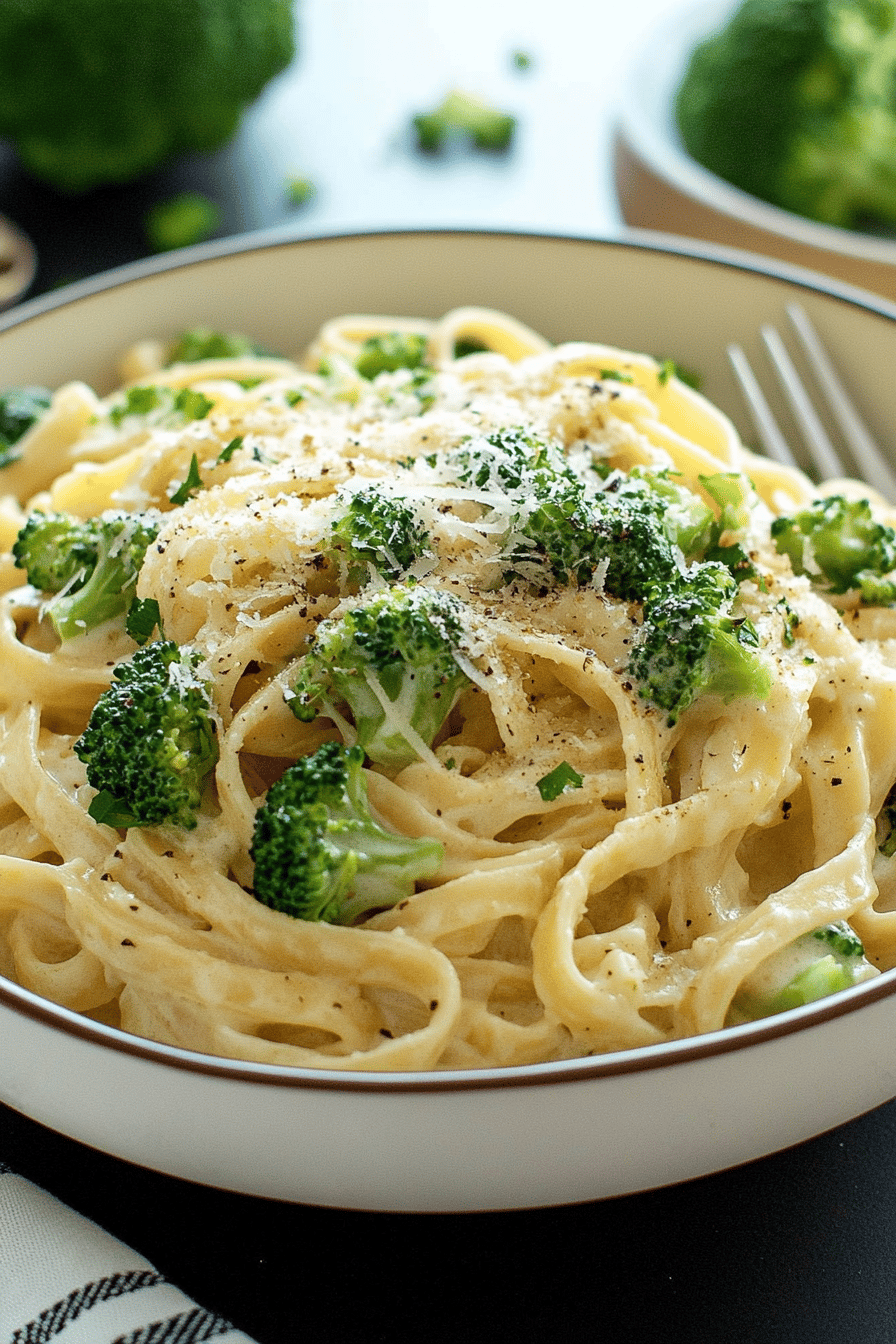 Broccoli Fettuccine Alfredo
