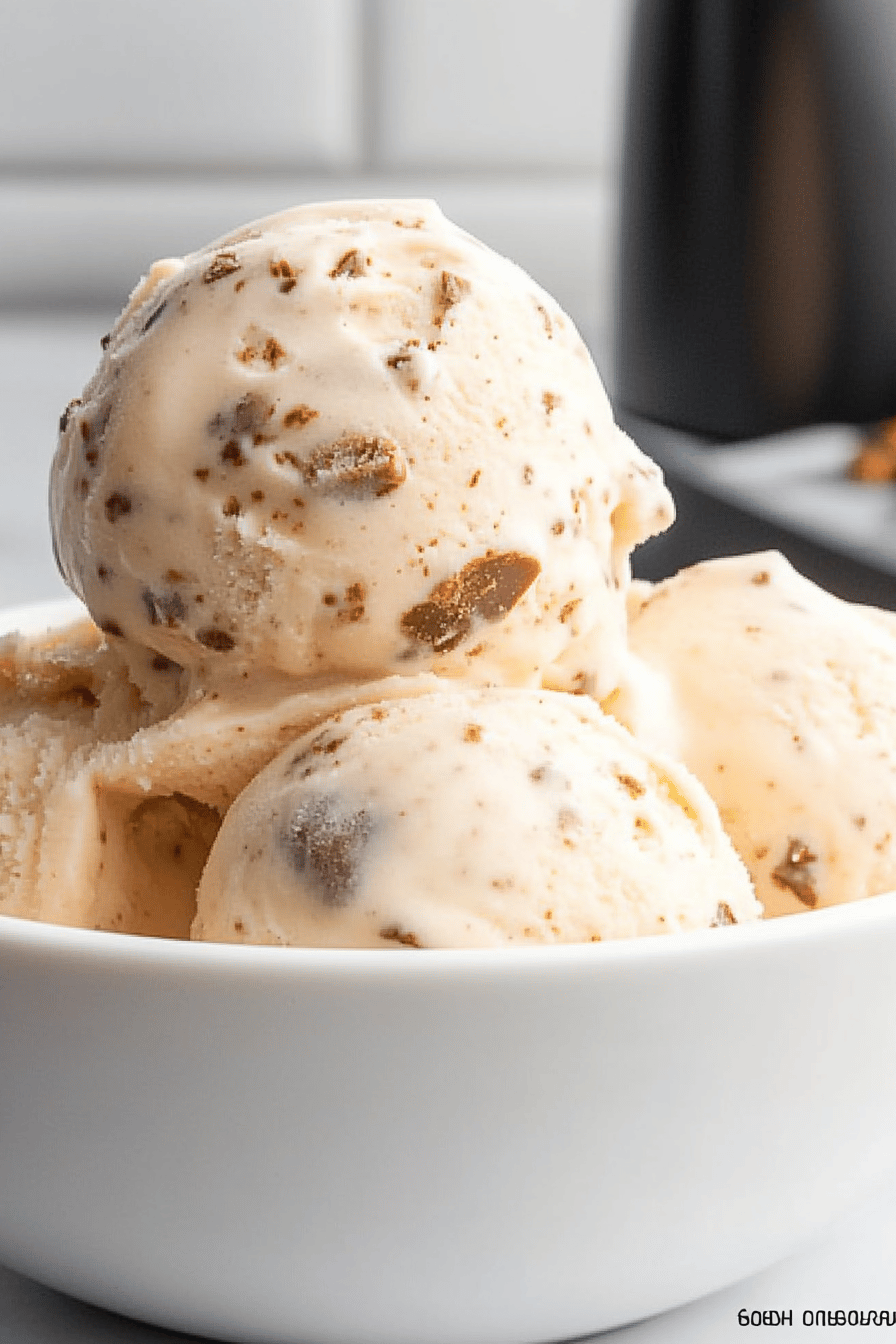 Butterfinger Ice Cream Recipe ingredients organized and measured on kitchen counter