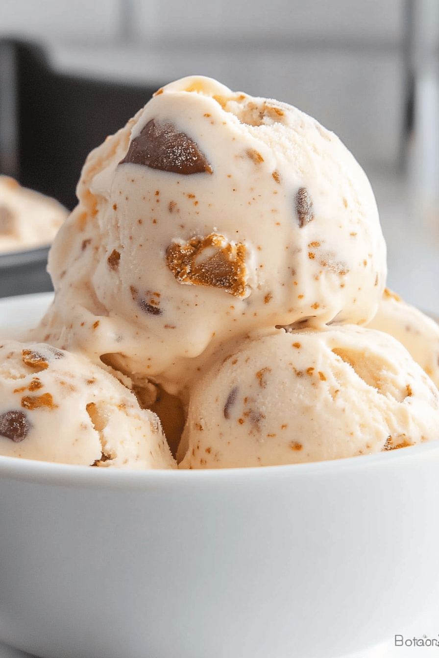 Butterfinger Ice Cream Recipe final dish beautifully presented and ready to serve