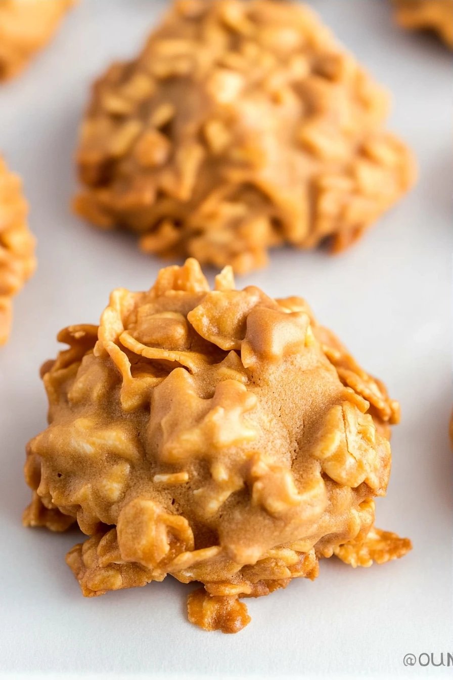Butterscotch Cornflake Cookies ingredients organized and measured on kitchen counter