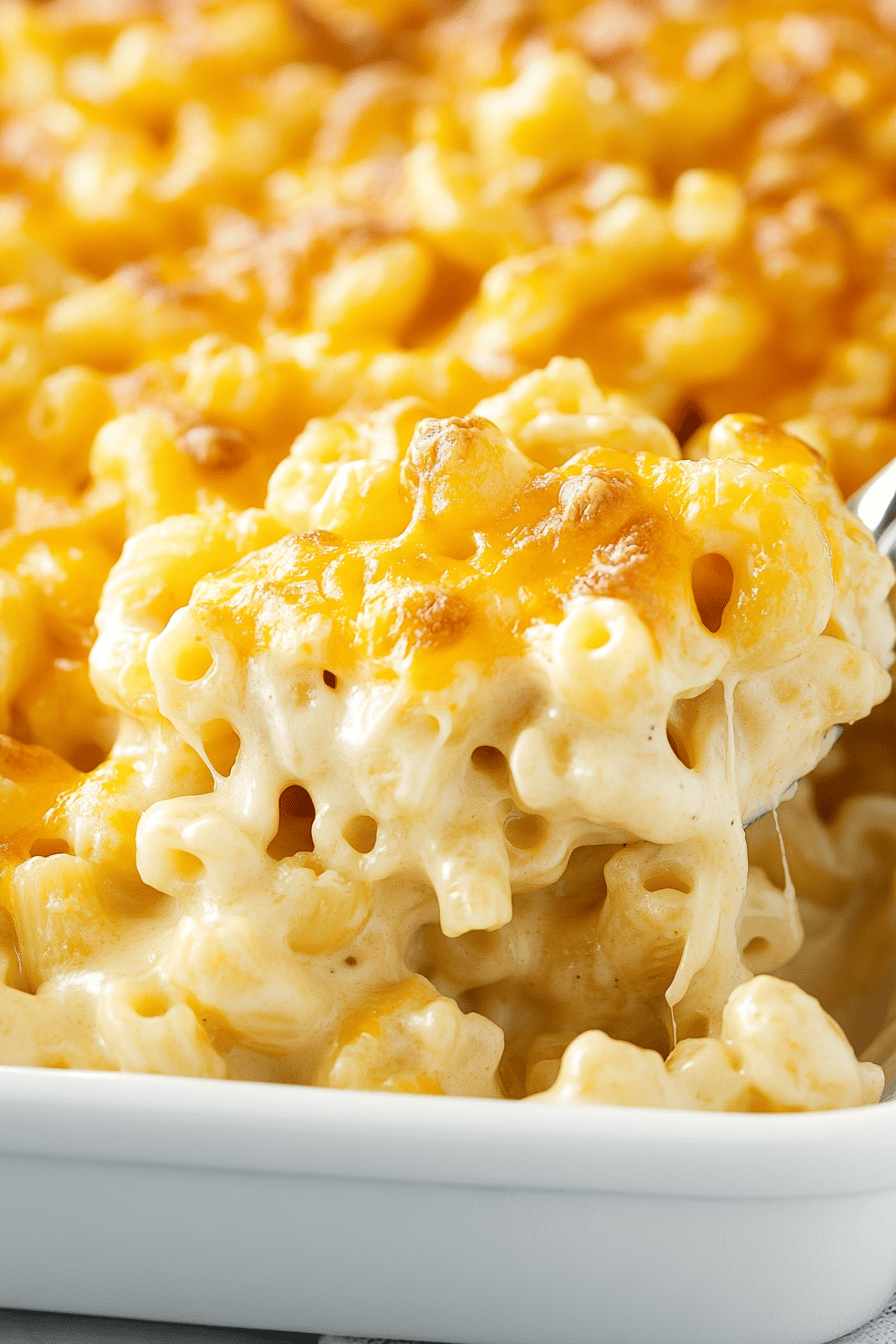 Chick-fil-A Mac and Cheese Recipe slice on plate showing perfect texture and swirl pattern
