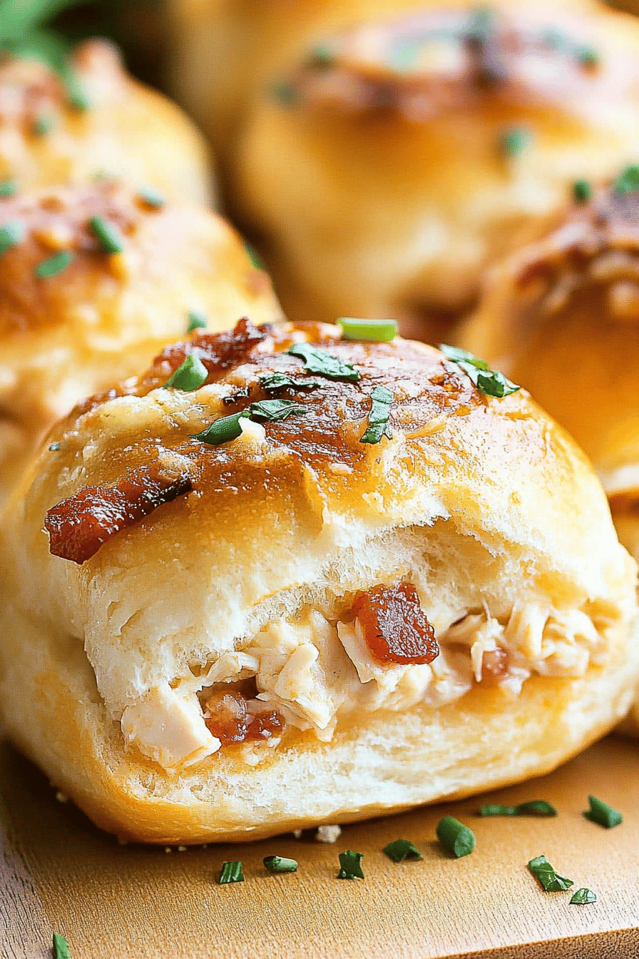 Chicken Bacon Ranch Pull-Apart Rolls ingredients organized and measured on kitchen counter