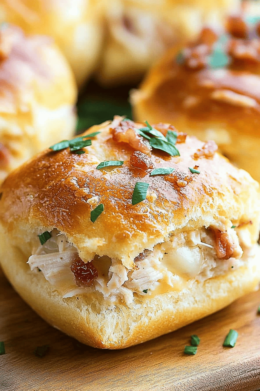 Chicken Bacon Ranch Pull-Apart Rolls slice on plate showing perfect texture and swirl pattern
