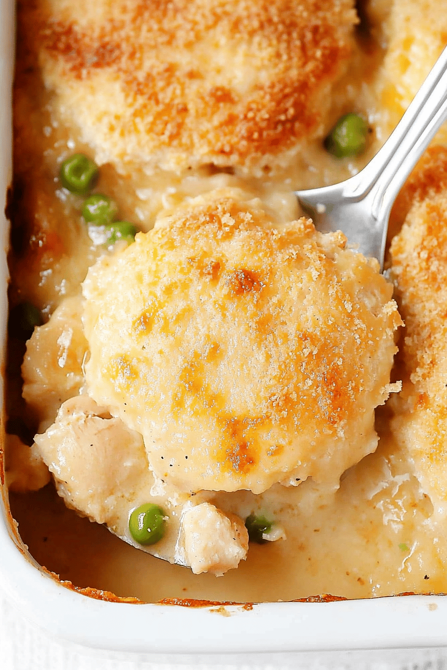 Chicken Cobbler Recipe final dish beautifully presented and ready to serve