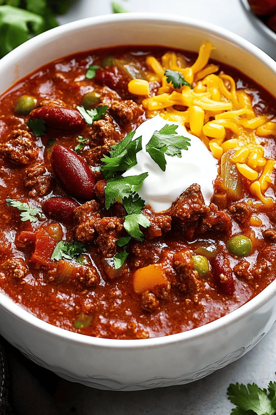 Chili Con Carne Tips ingredients organized and measured on kitchen counter