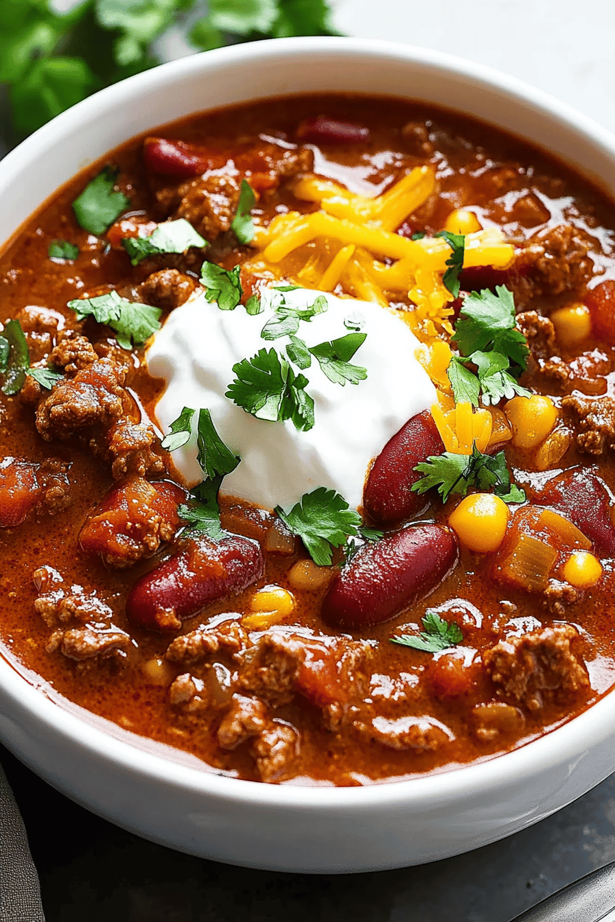 Chili Con Carne Tips final dish beautifully presented and ready to serve
