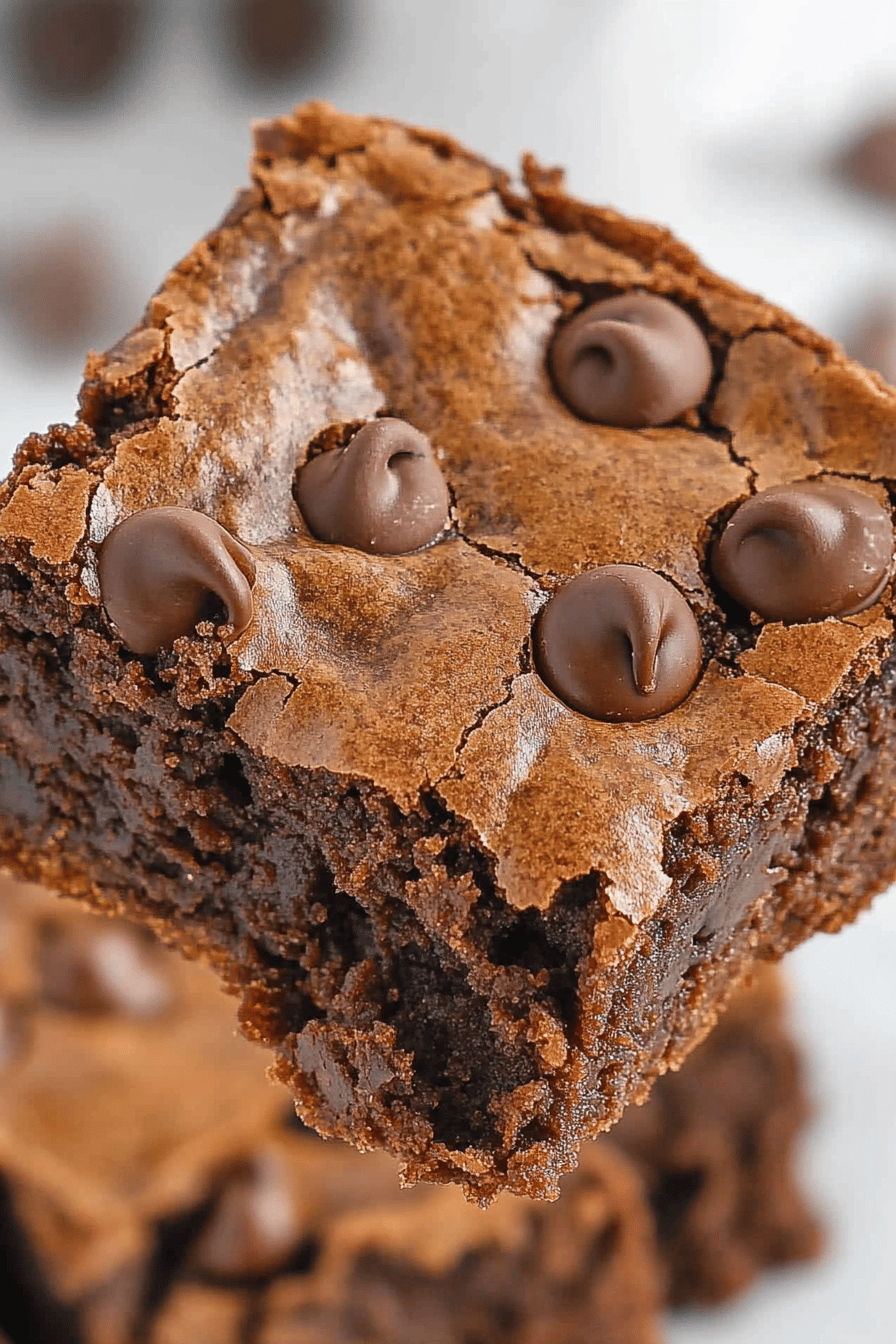 Chocolate Chip Brownies ingredients organized and measured on kitchen counter