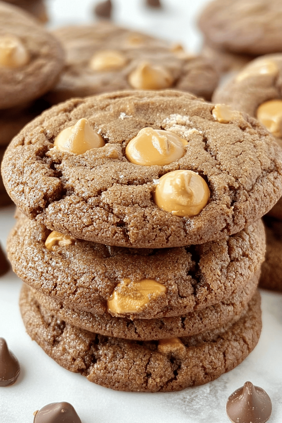 Chocolate Reese's Cookies ingredients organized and measured on kitchen counter