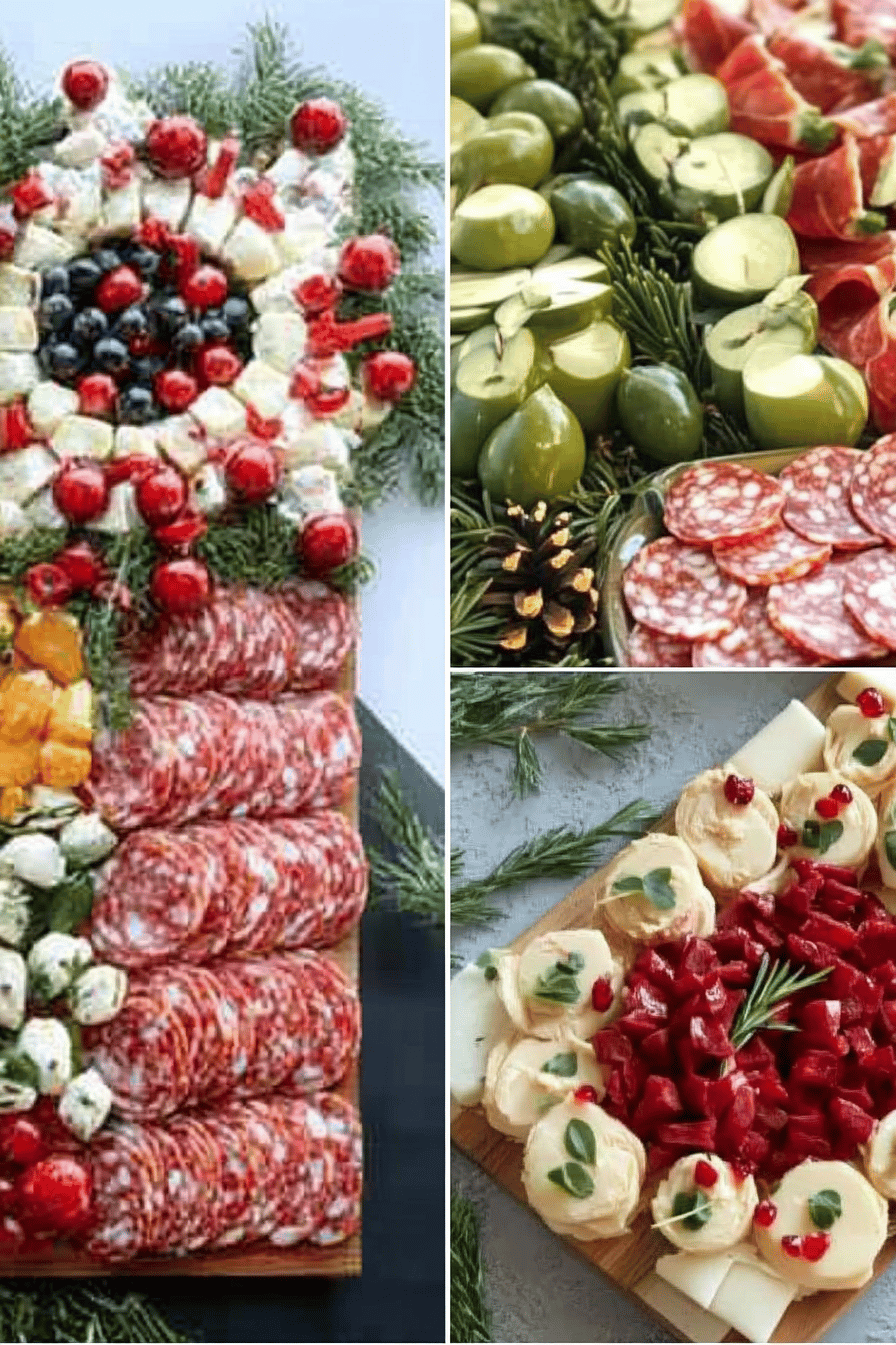 Christmas Charcuterie Board Ideas ingredients organized and measured on kitchen counter