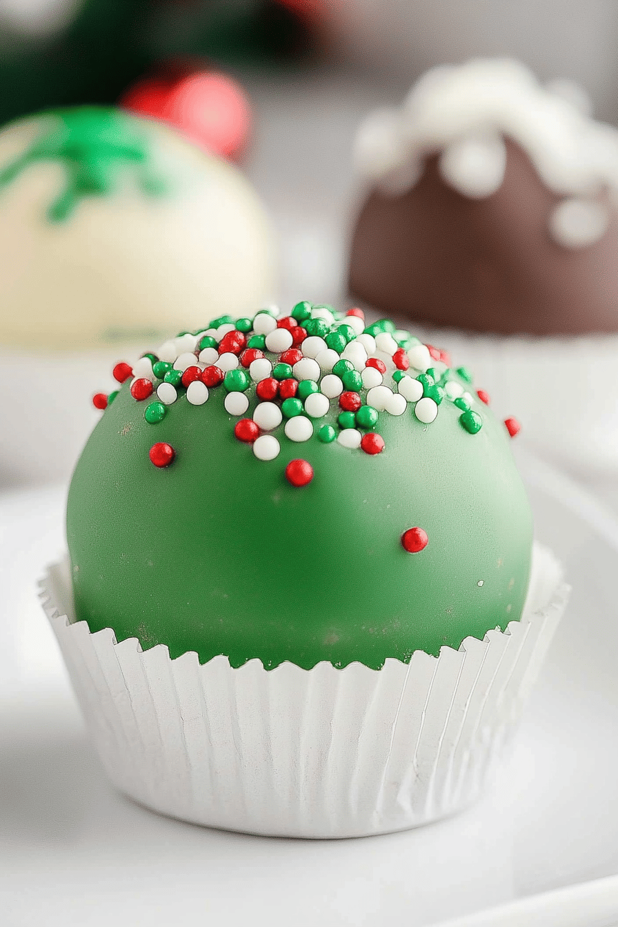 Christmas Cookie Truffles final dish beautifully presented and ready to serve