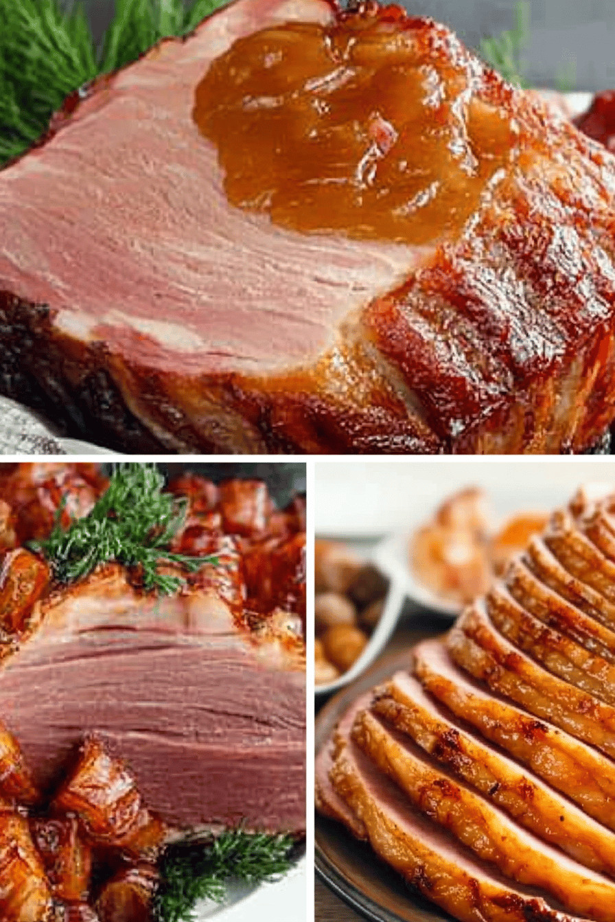 Christmas Ham Recipes final dish beautifully presented and ready to serve
