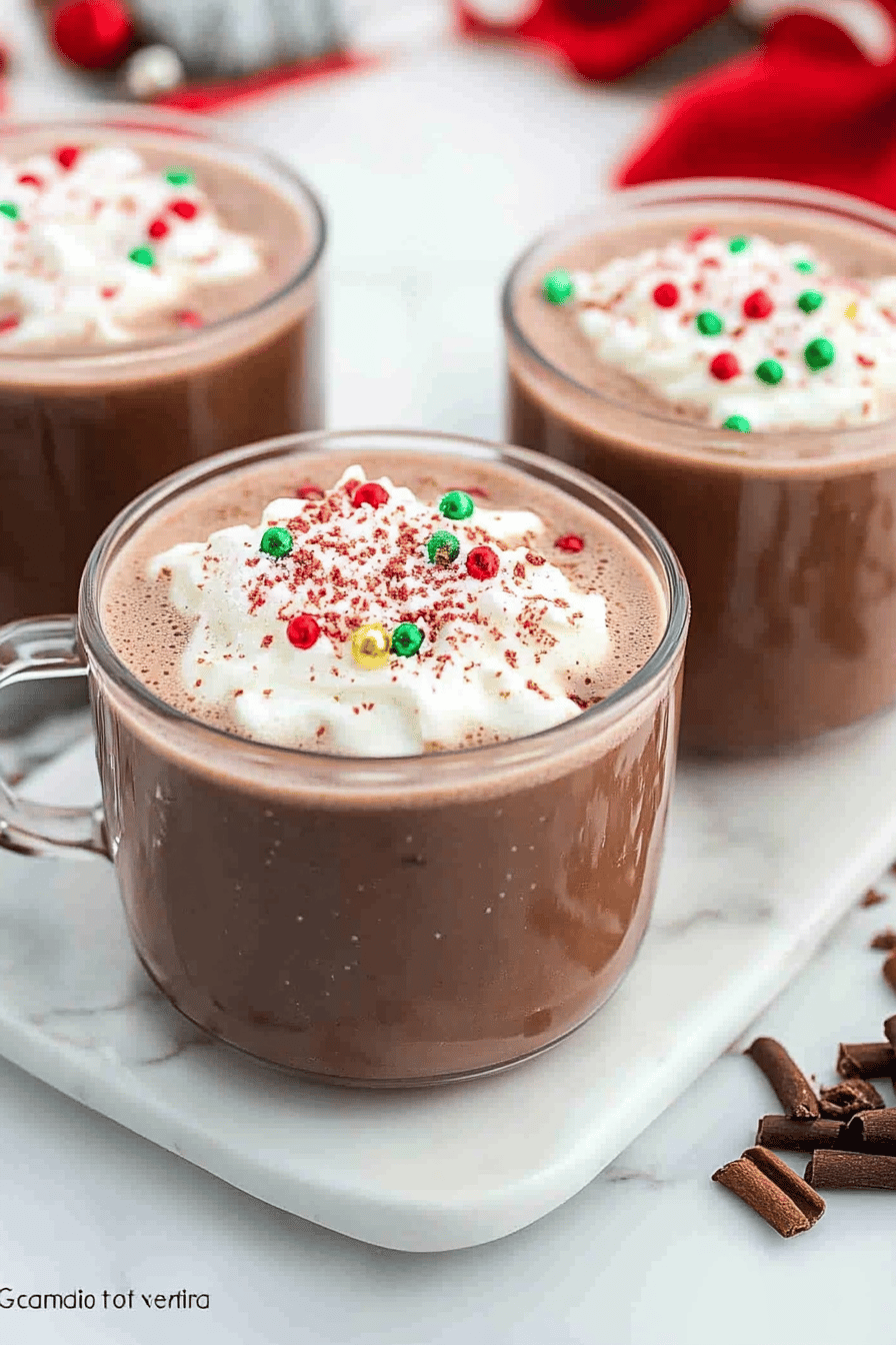 Christmas Hot Chocolate Tips final dish beautifully presented and ready to serve