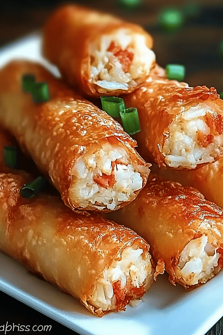 Crab Cake Egg Rolls final dish beautifully presented and ready to serve