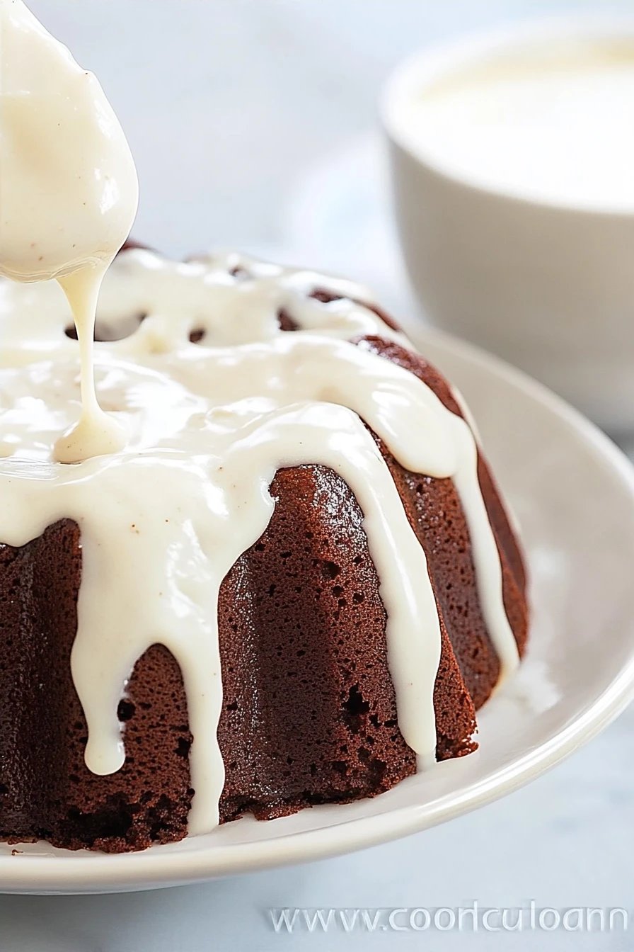 Cream Cheese Glaze slice on plate showing perfect texture and swirl pattern