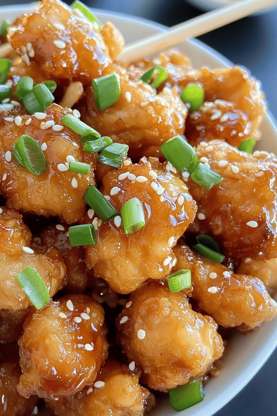 Crispy Honey Chicken final dish beautifully presented and ready to serve
