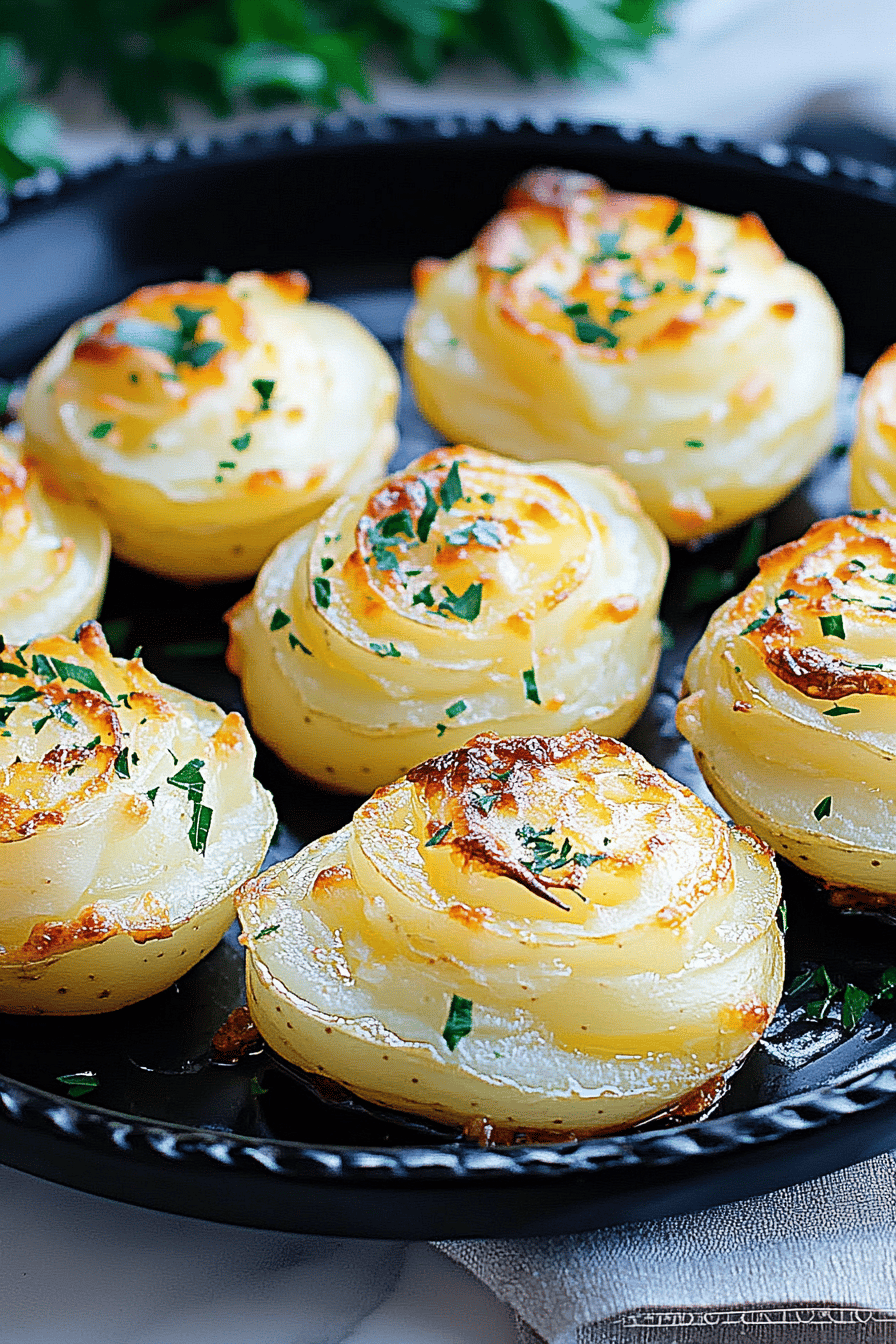 Duchess Potatoes slice on plate showing perfect texture and swirl pattern