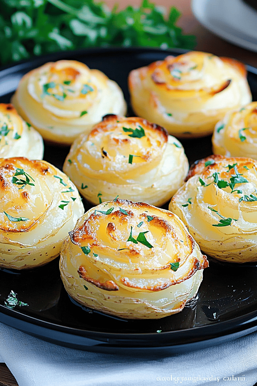 Duchess Potatoes final dish beautifully presented and ready to serve
