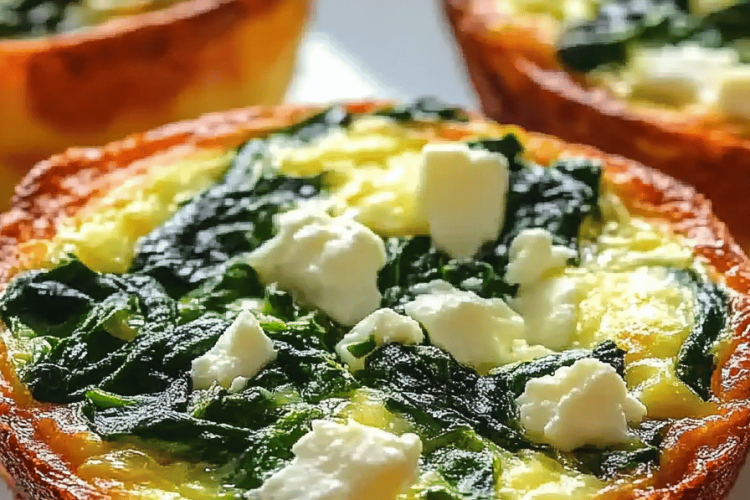 Egg Muffins with Spinach Feta