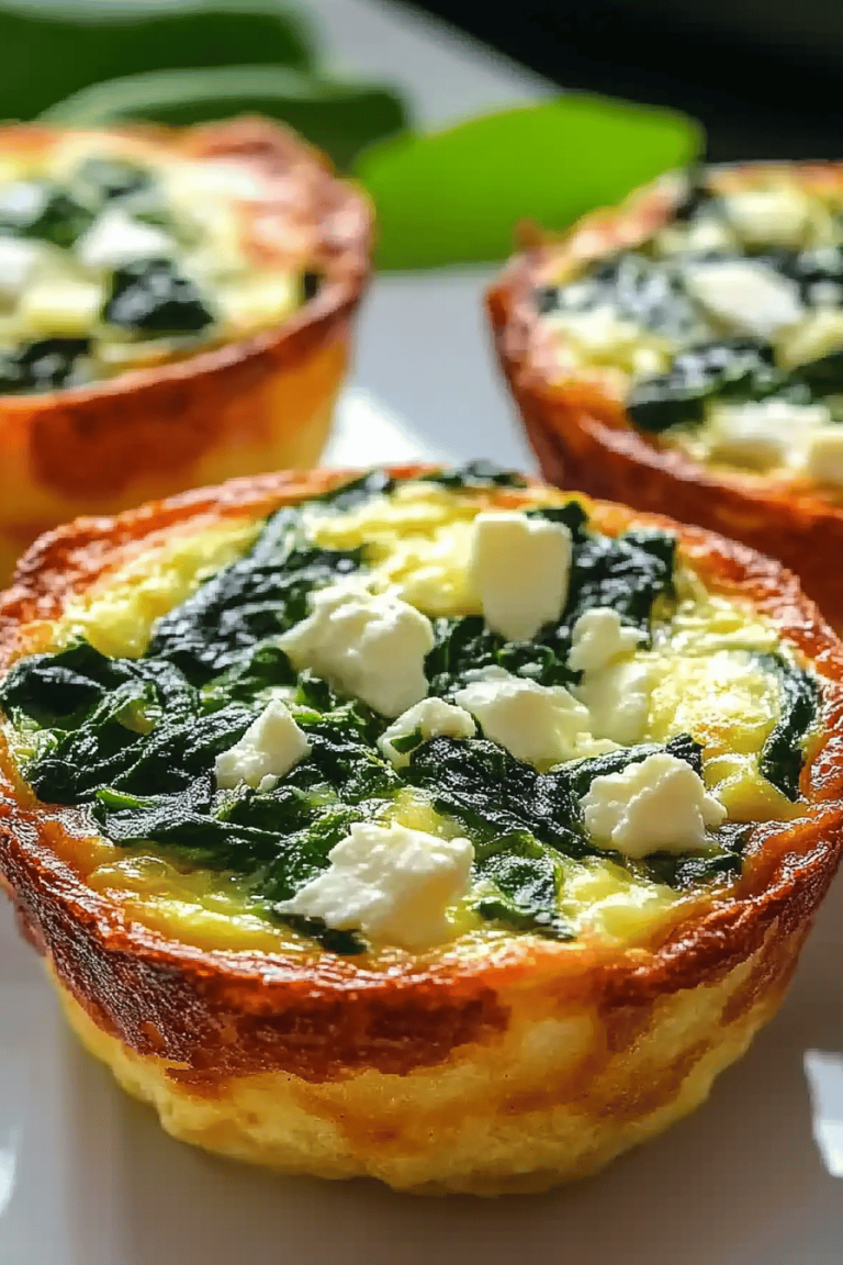 Egg Muffins with Spinach Feta