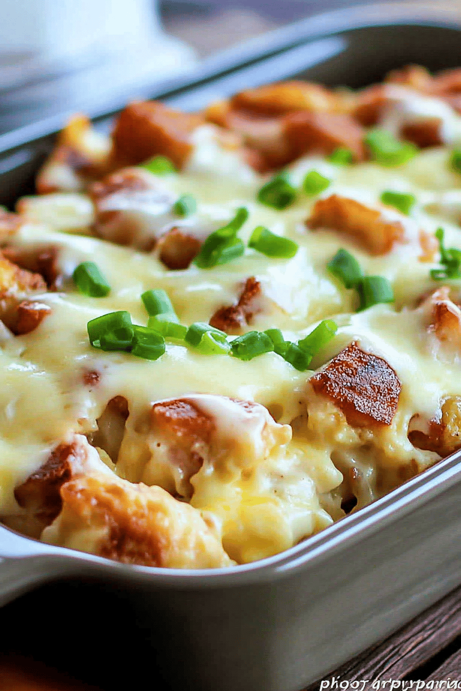 Eggs Benedict Casserole slice on plate showing perfect texture and swirl pattern