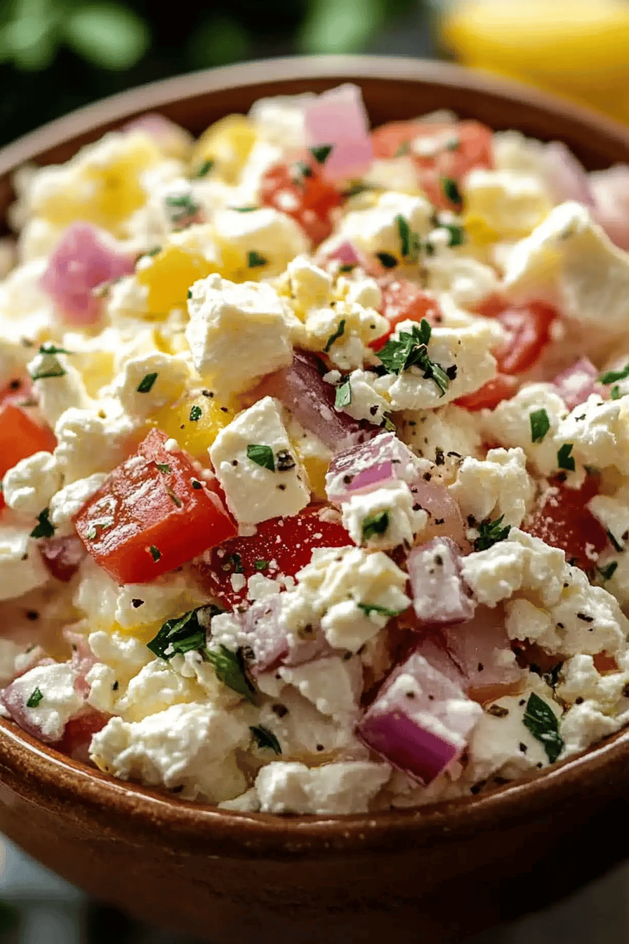 Feta Dip Recipe final dish beautifully presented and ready to serve
