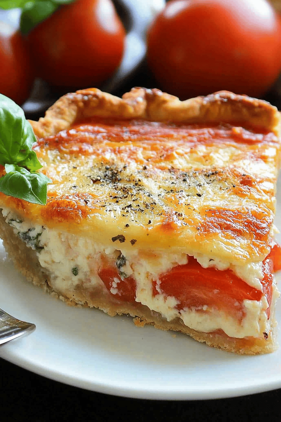 Four-Cheese Tomato Pie ingredients organized and measured on kitchen counter