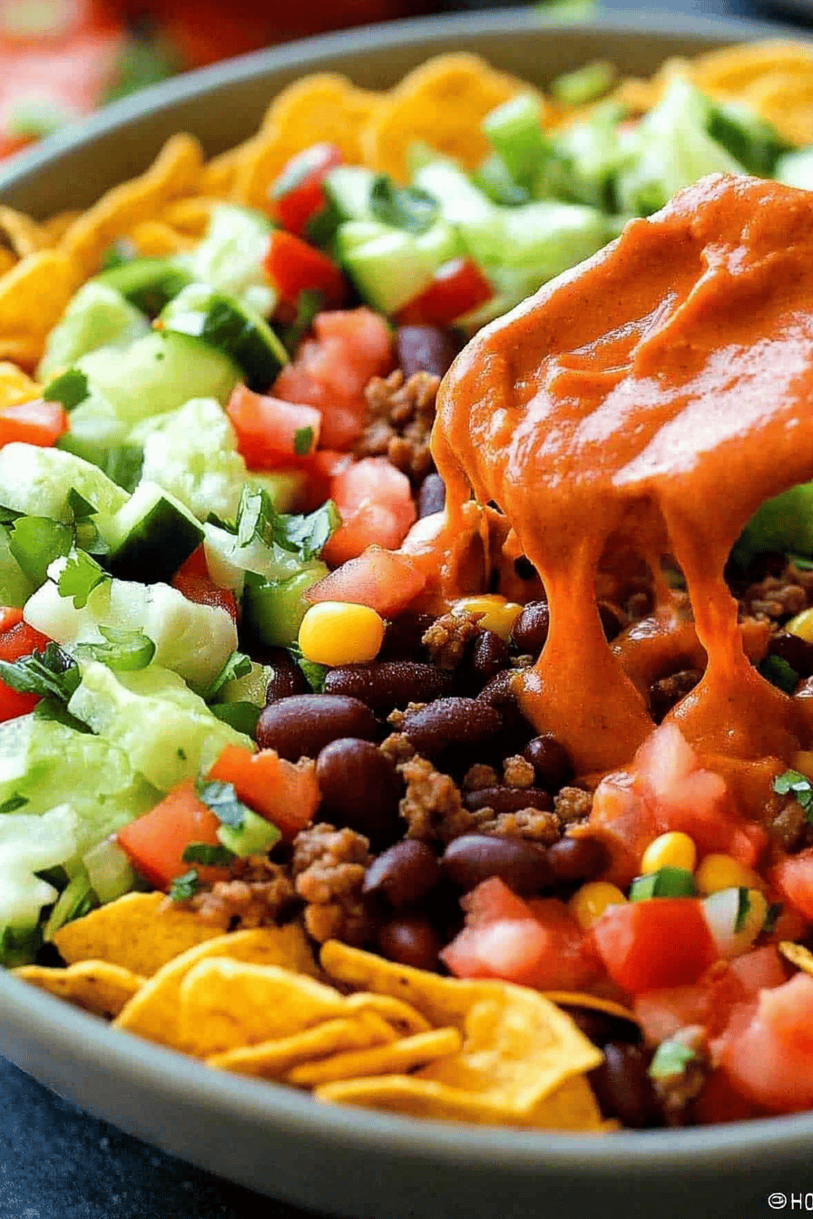 Frito Taco Salad Recipe final dish beautifully presented and ready to serve