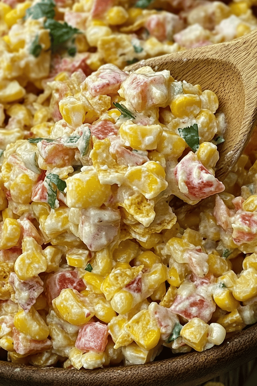 Fritos Corn Salad Recipe final dish beautifully presented and ready to serve