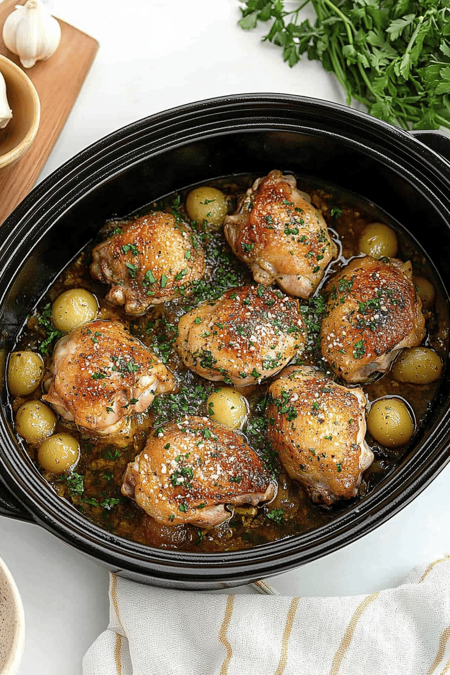 Garlic Parmesan Chicken Thighs