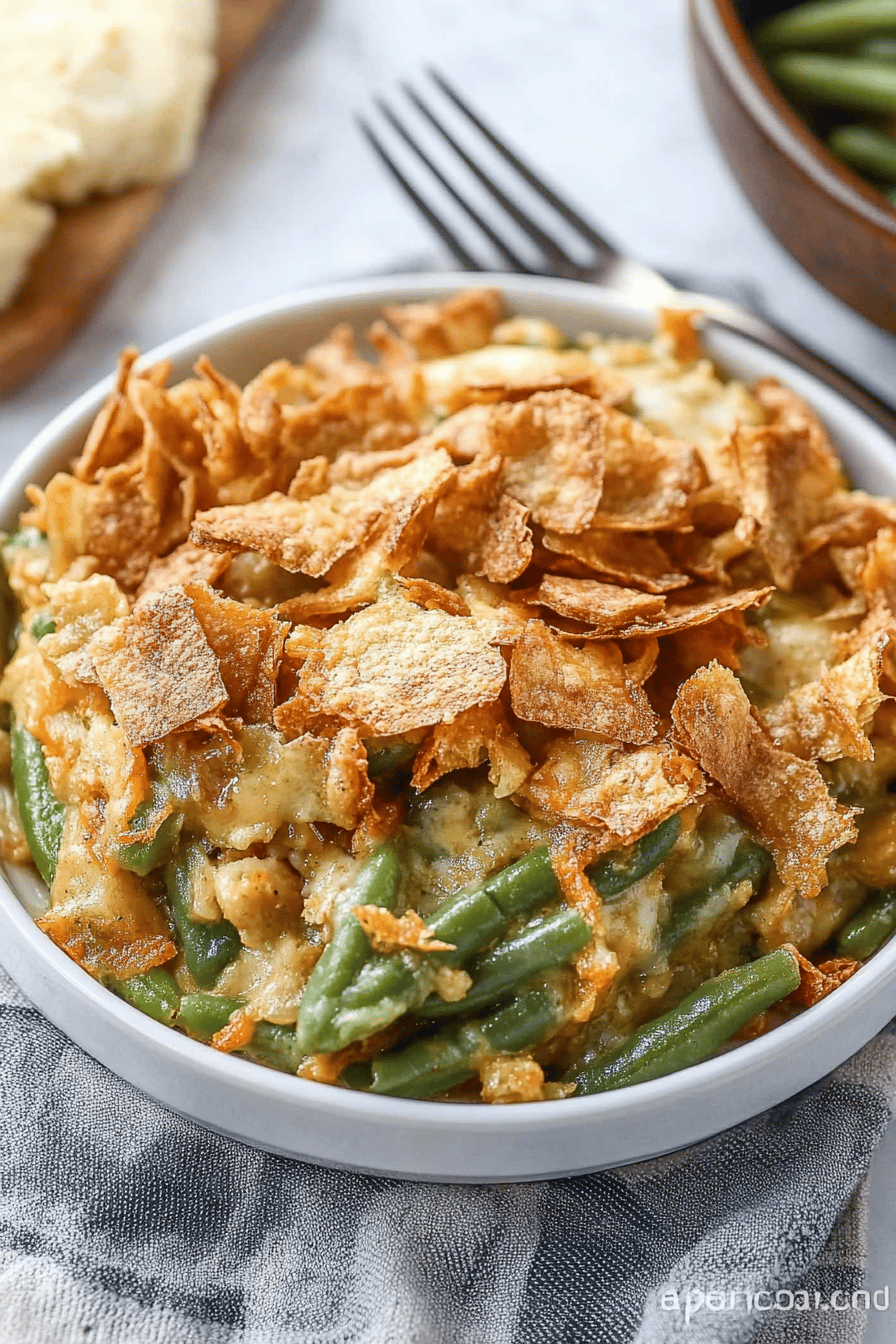 Green Bean Casserole Recipes ingredients organized and measured on kitchen counter