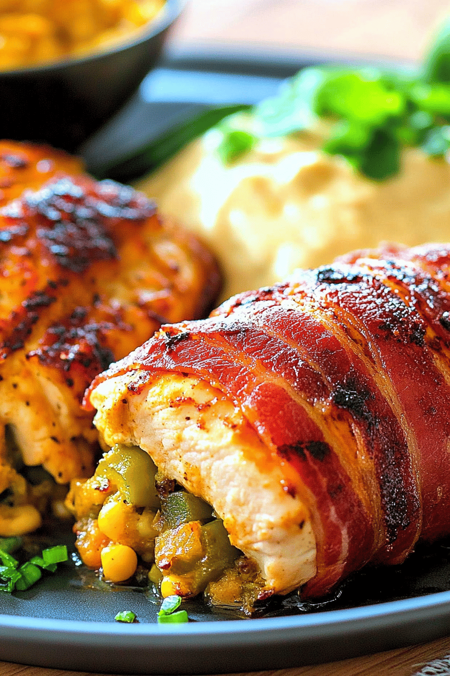 Grilled Bacon-Wrapped Jalapeño Popper Chicken ingredients organized and measured on kitchen counter