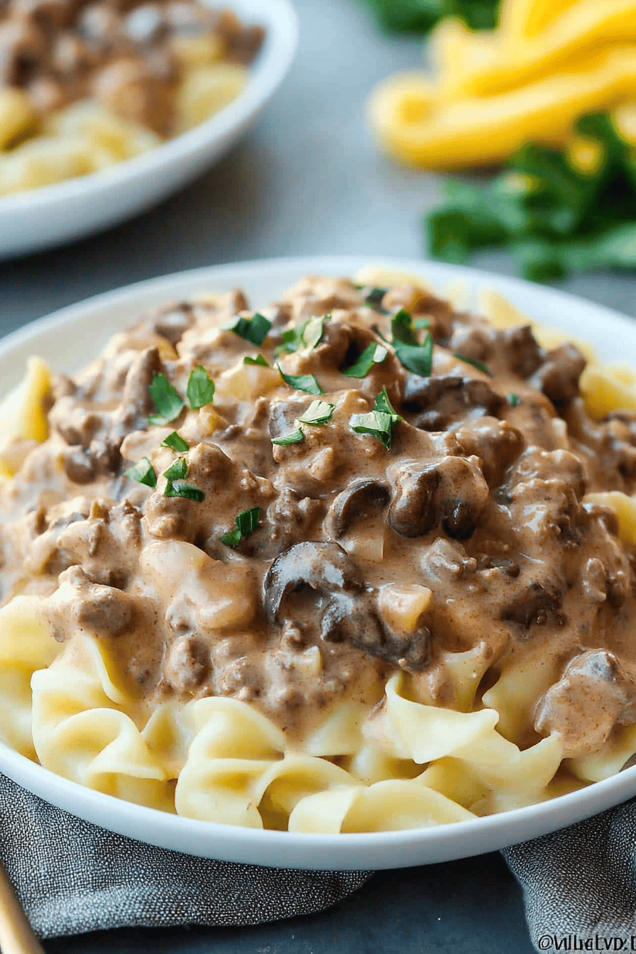 Ground Beef Stroganoff