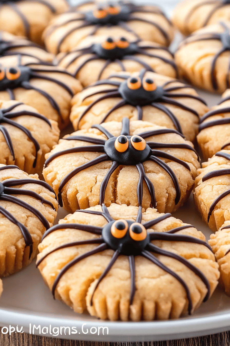 Halloween Spider Cookies ingredients organized and measured on kitchen counter
