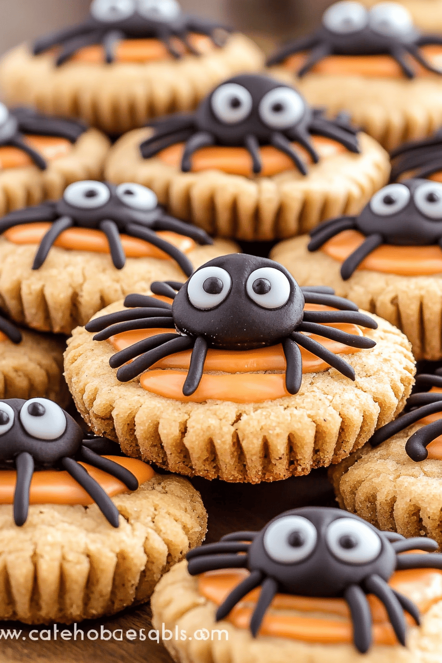 Halloween Spider Cookies slice on plate showing perfect texture and swirl pattern