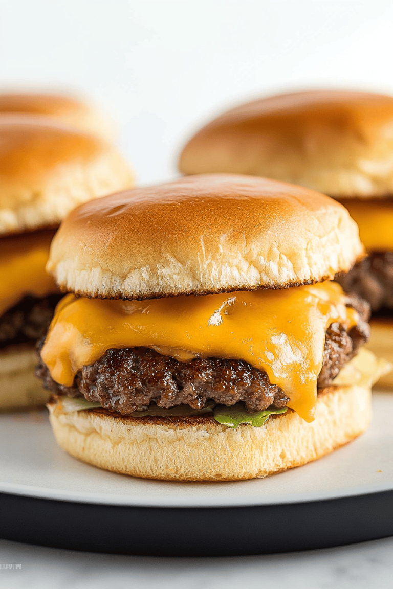 Hawaiian Roll Cheeseburger Sliders