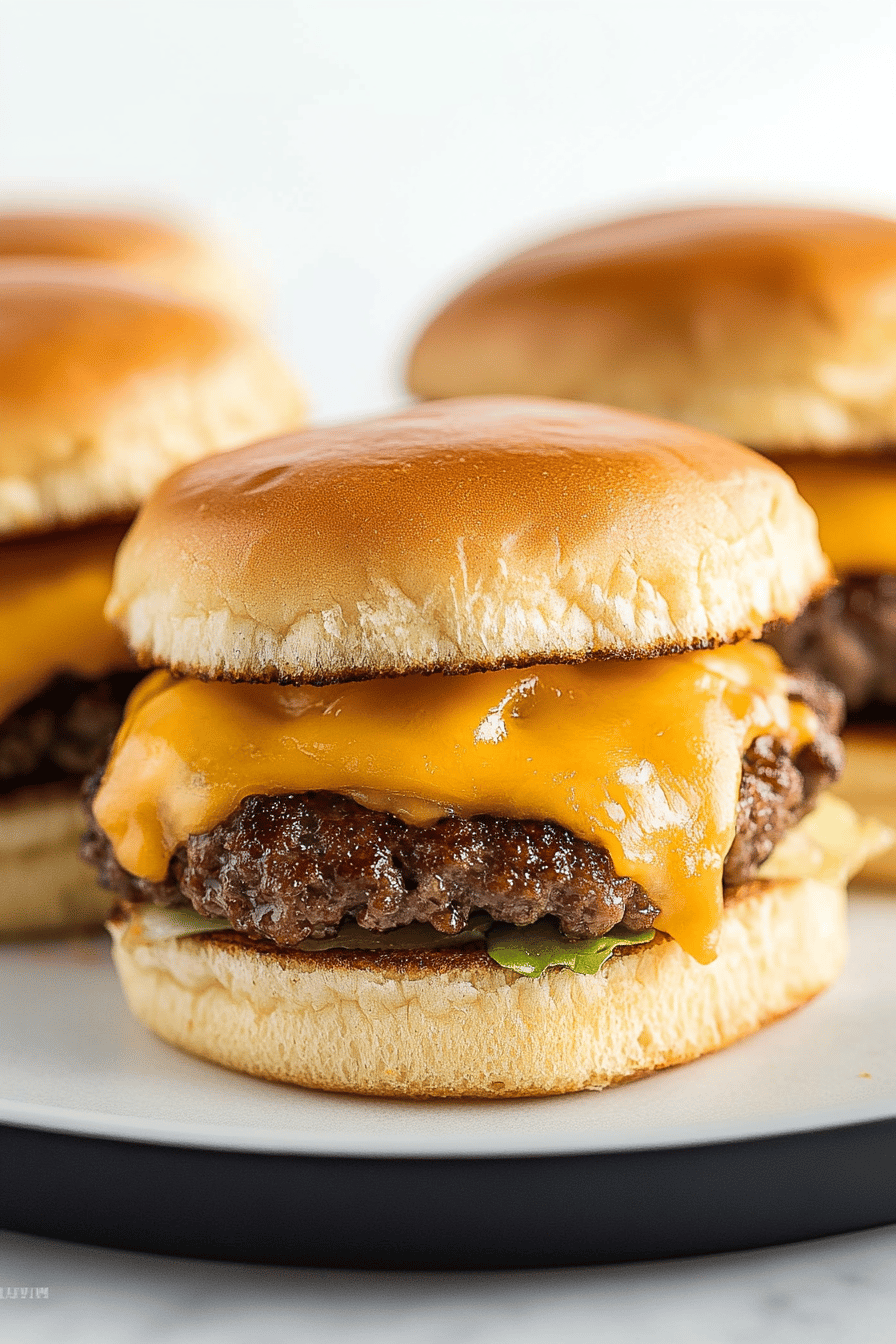 Hawaiian Roll Cheeseburger Sliders