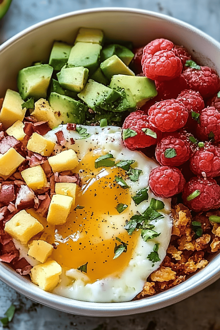 High-Protein Breakfast Bowls final dish beautifully presented and ready to serve