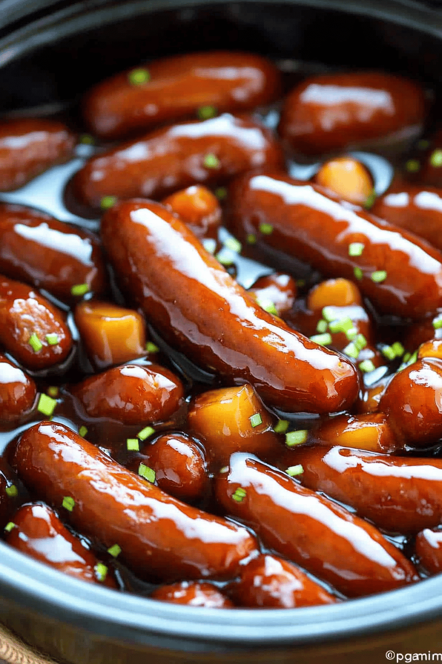 Honey Teriyaki Little Smokies final dish beautifully presented and ready to serve