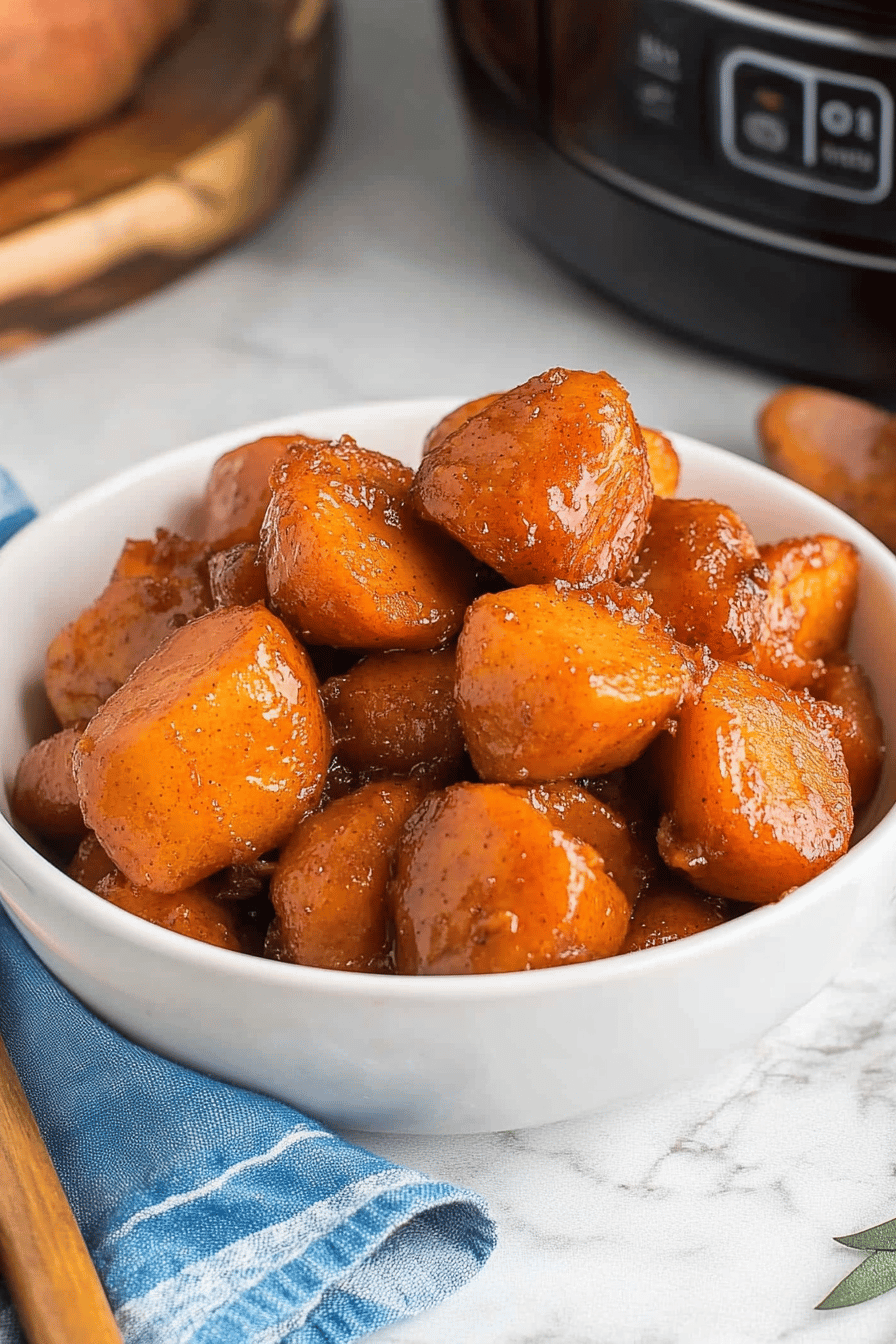 Instant Pot Candied Yams ingredients organized and measured on kitchen counter