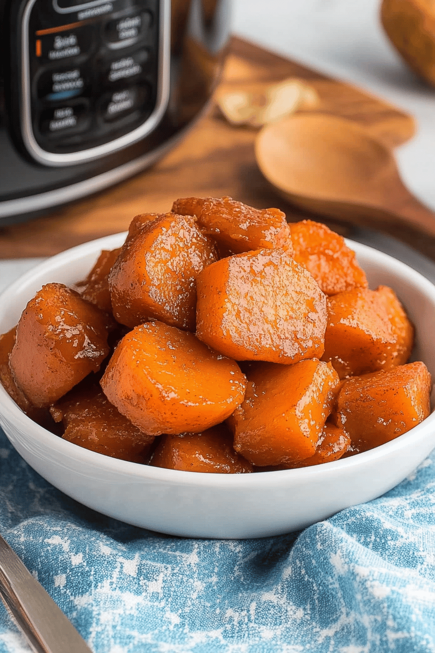 Instant Pot Candied Yams final dish beautifully presented and ready to serve