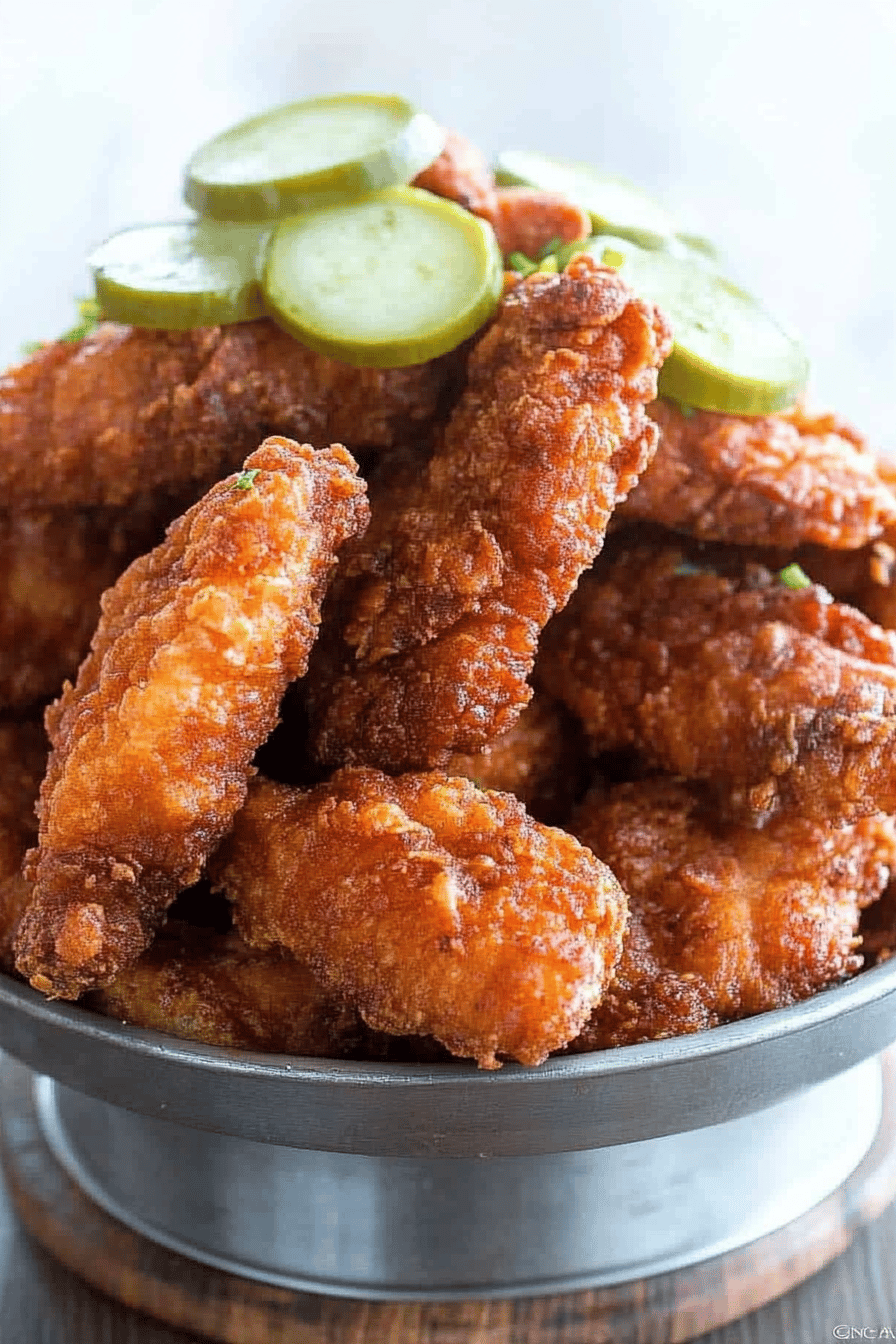 Nashville Hot Chicken Strips ingredients organized and measured on kitchen counter