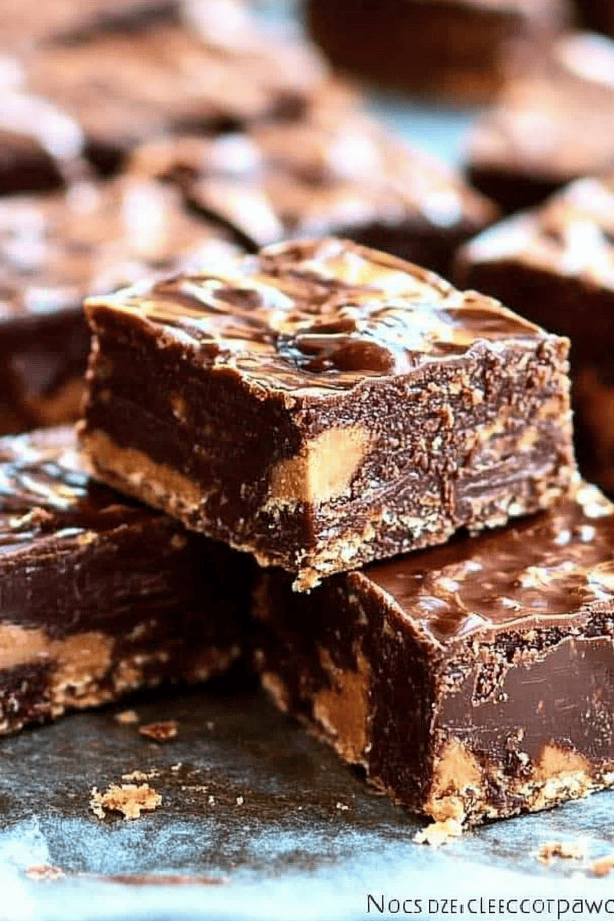 No-Bake Chocolate Peanut Butter Bars final dish beautifully presented and ready to serve