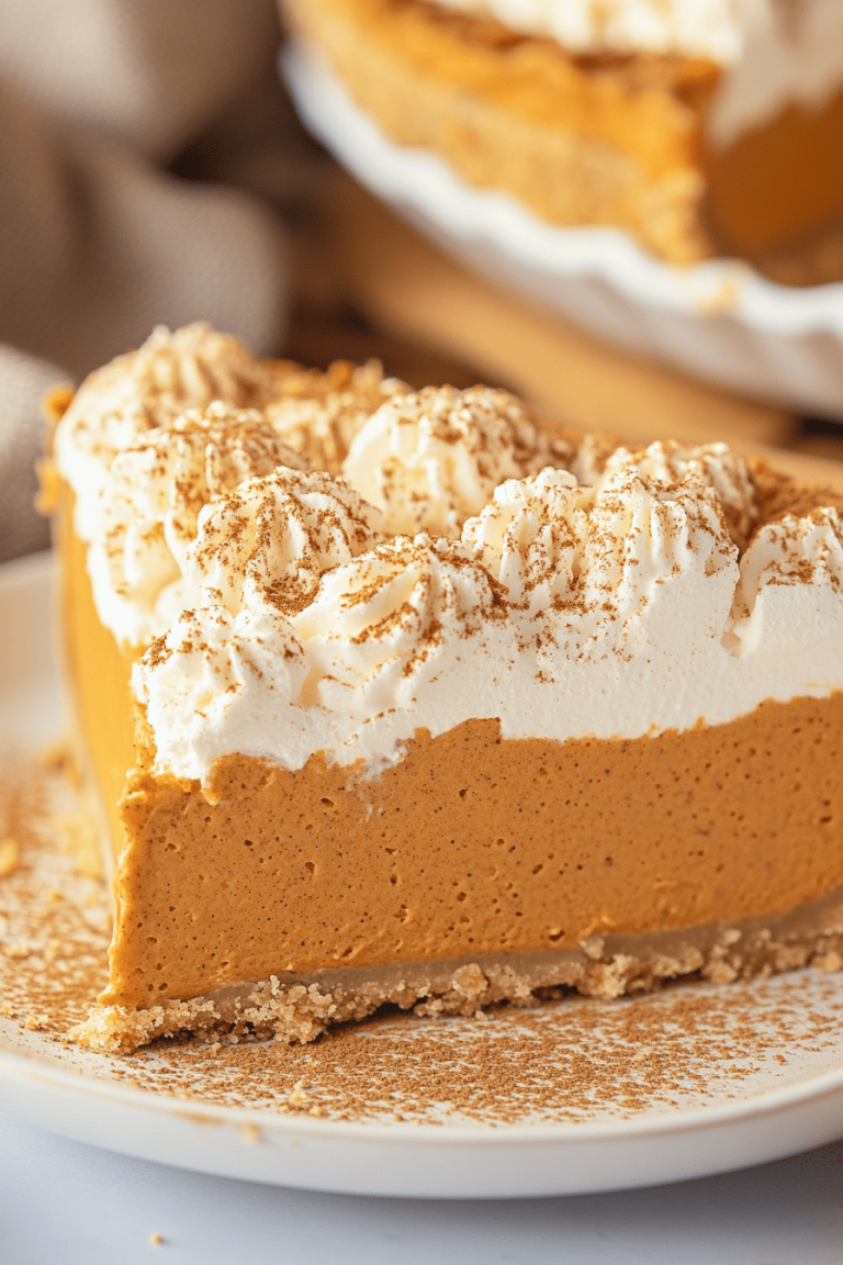 No-Bake Marshmallow Pumpkin Pie
