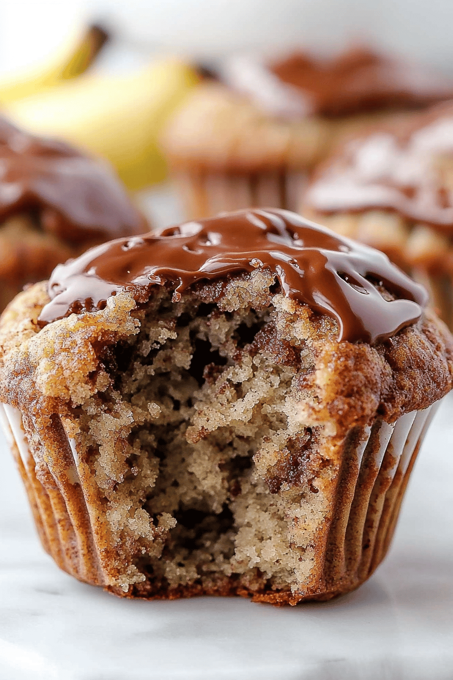 Nutella Banana Muffins ingredients organized and measured on kitchen counter
